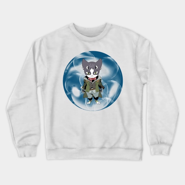 Nyanta Cool Cute Cat Bubble Crewneck Sweatshirt by oneskyoneland